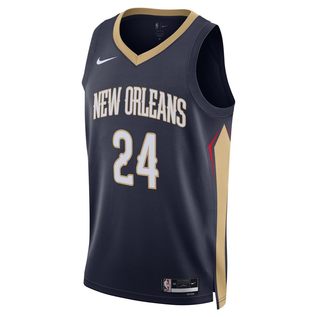 New Orleans Pelicans Jordan Hawkins Nike Unisex Swingman Jersey - Icon Edition - Navy