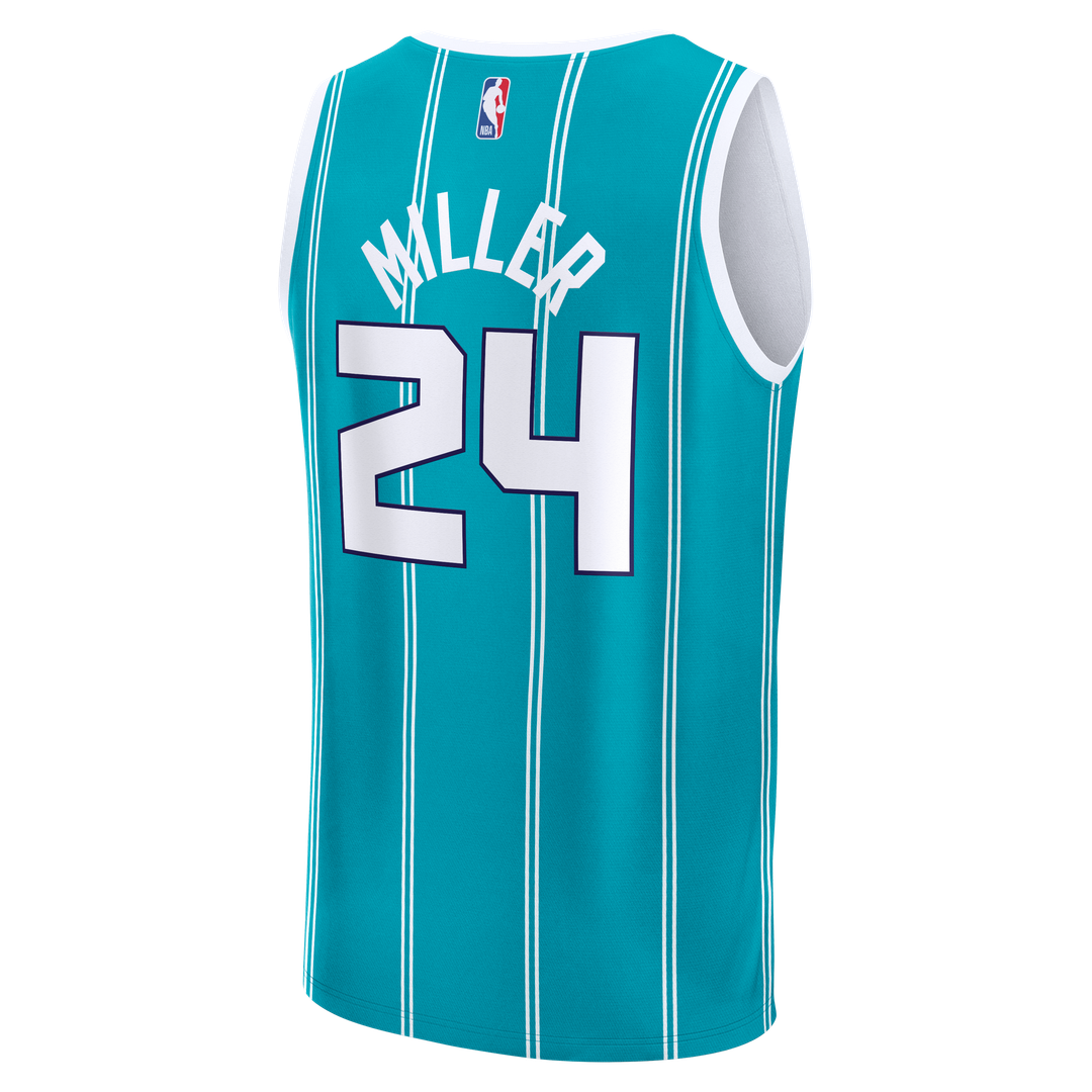 Charlotte Hornets Brandon Miller Fanatics Youth Fast Break Replica Jersey - Teal - Icon Edition