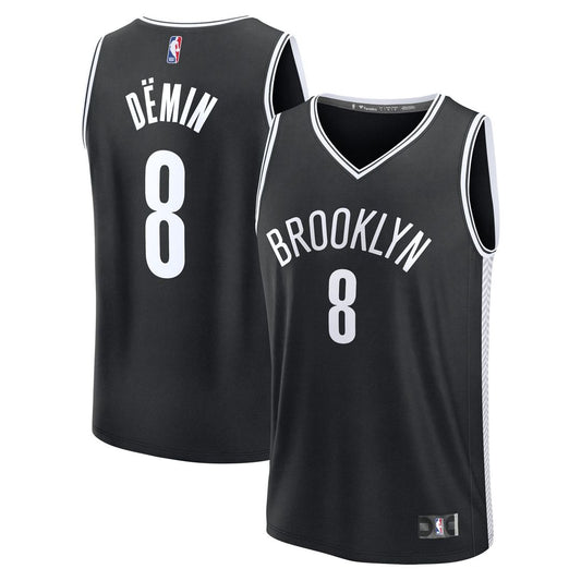 Brooklyn Nets Egor Dëmin Fanatics Fast Break Replica Jersey - Black - Icon Edition
