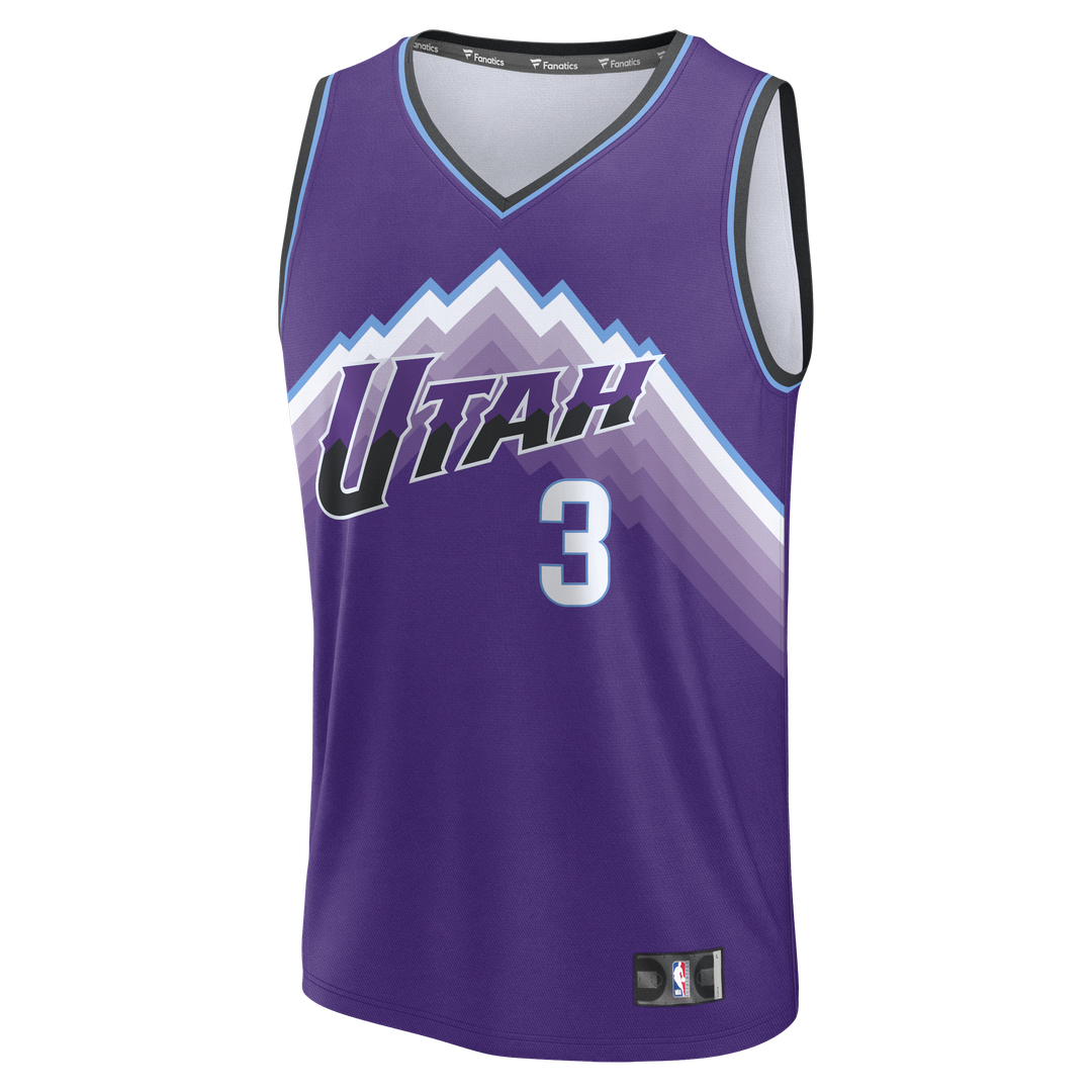 Utah Jazz Keyonte George Fanatics Fast Break Replica Jersey - Purple - Icon Edition