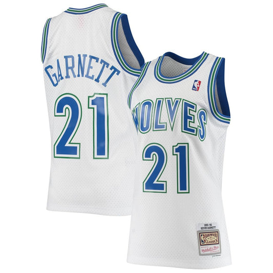 Minnesota Timberwolves Kevin Garnett Mitchell & Ness 1995/96 Hardwood Classics Swingman Jersey - White