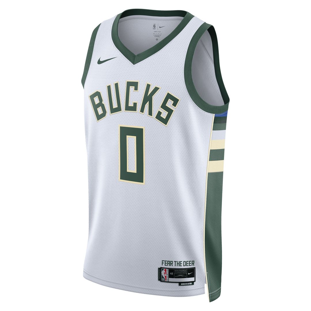 Milwaukee Bucks Damian Lillard Nike Unisex Fear The Deer Swingman Player Jersey - Association Edition - White